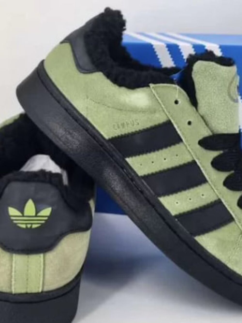 Adidas Campus 00s Olive Green Fur Lined